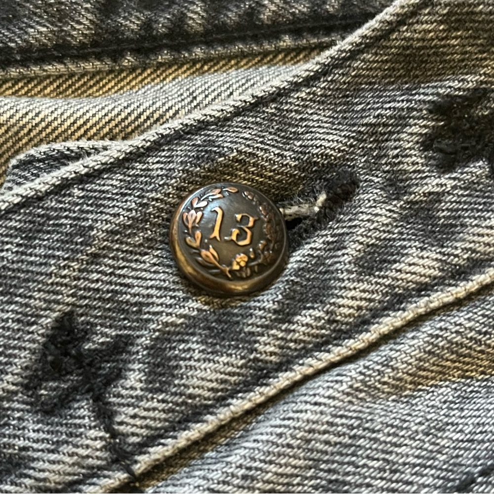 R13 Charcoal Boyfriend Jeans - Picture 8 of 13